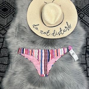 NWT Raisins Mai Tai Stripe Colorful Swim Bottom L